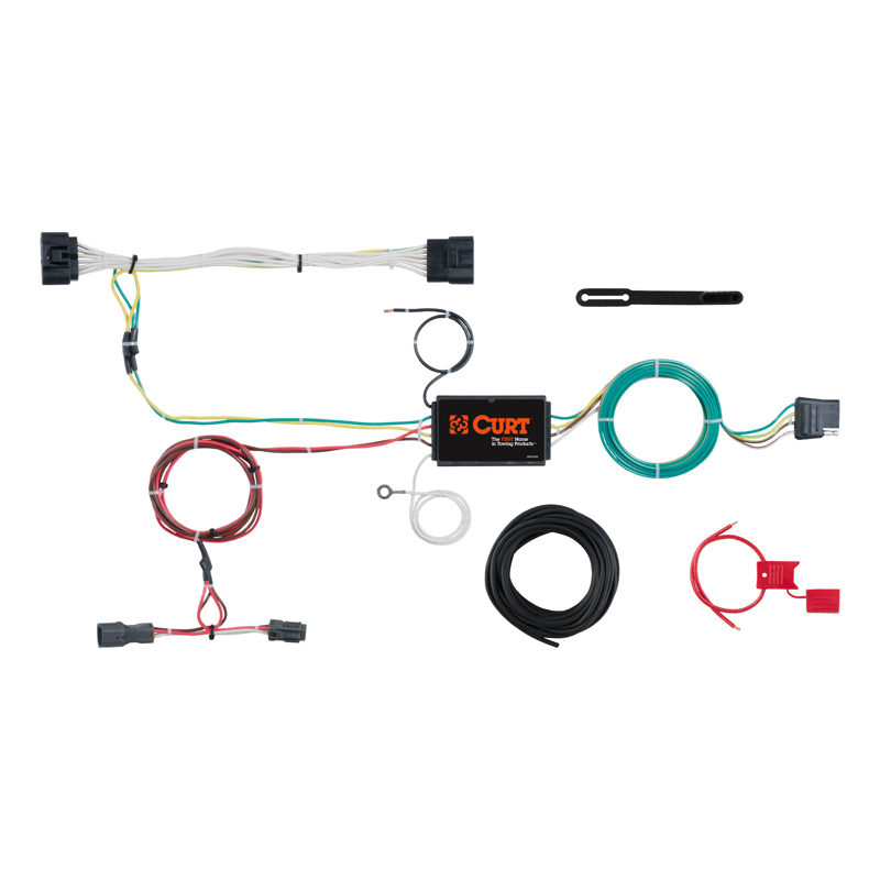 CURT | Custom Wiring Harness, 4-Way Flat Output - Sportage 2.0L / 2.4L / 3.3L 2011-2016
