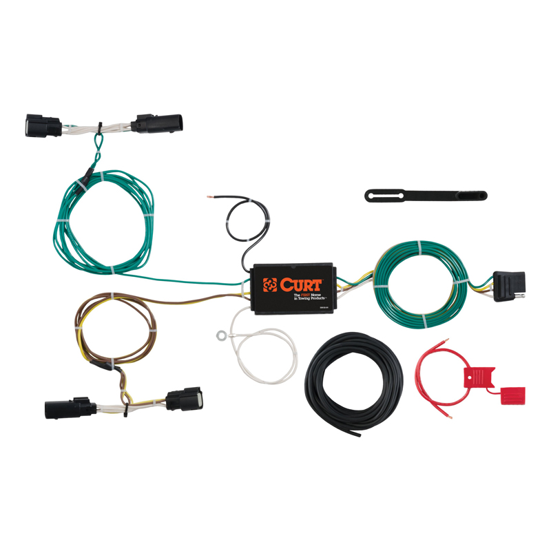 CURT | Custom Wiring Harness, 4-Way Flat Output - Edge SE / SEL 2.0T / 2.7T / 3.5L 2015-2018