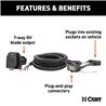 CURT | Custom Wiring, 7-Way RV Blade Output - Explorer 2.0T / 2.3T / 3.5L 2011-2019