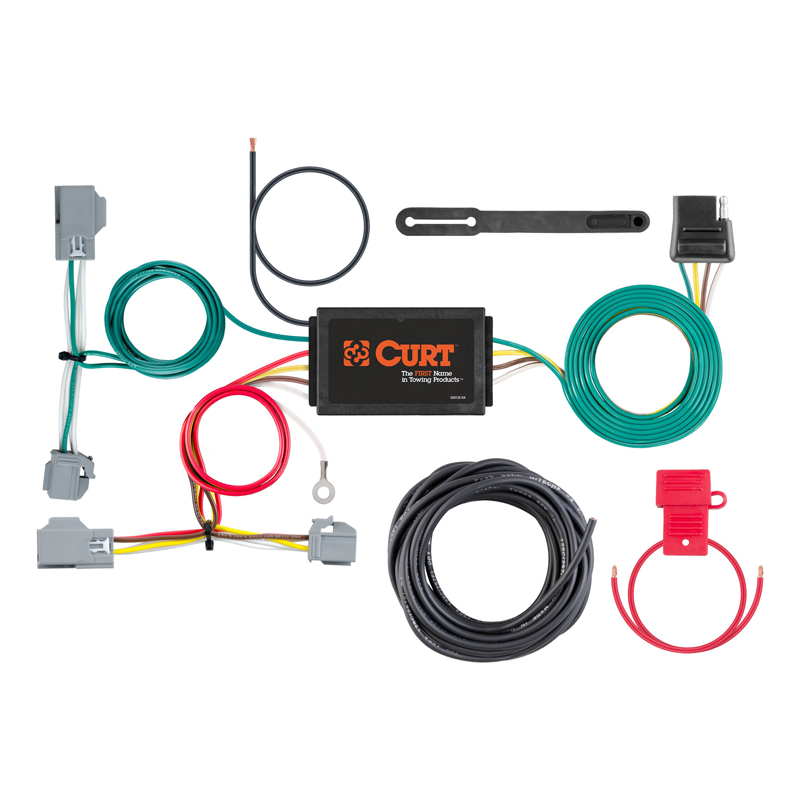 CURT | Custom Wiring Harness, 4-Way Flat Output - XC60 / T6 2010-2017