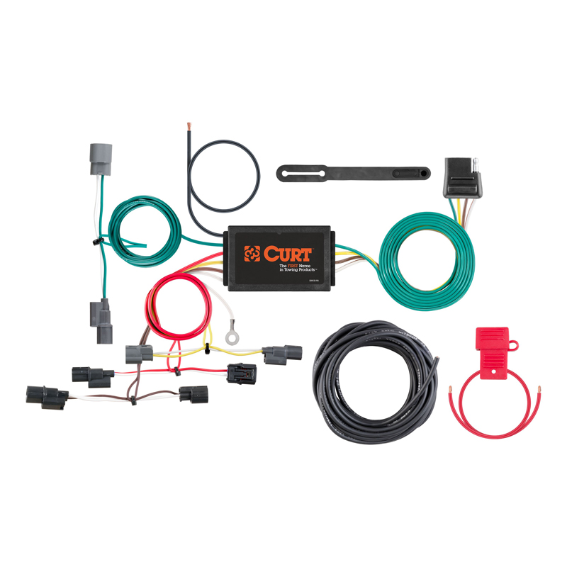 CURT | Custom Wiring Harness, 4-Way Flat Output - Civic 1.5T / 2.0L 2016-2022