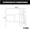 CURT | Replacement OE 7-Way RV Blade Socket (Twists into USCAR) - Audi / Buick / Cadillac / Chevrolet 2000-2023
