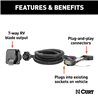 CURT | Custom Wiring Harness, 7-Way RV Blade Output - Ranger 2019-2022