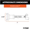 CURT | 7' Custom Wiring Extension Harness (Adds 7-Way RV Blade to Truck Bed, Packaged) - F-150 / F-250 / F-350 2015-2023