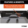 CURT | 10' Custom Wiring Extension Harness (Adds 7-Way RV Blade to Truck Bed, Packaged) - F-150 / F-250 / F-350 2015-2023