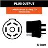 CURT | Dual-Output 7 & 4-Way Connector with Backup Alarm (Plugs into USCAR) - Audi / Buick / Cadillac / Chevrolet 2000-2023