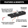 CURT | Double Lock EZr Gooseneck Hitch, 2-5/16" Ball, 30K (Brackets Required) - Silverado / Sierra 2500 HD / 3500 HD 6.0L / 6.6L