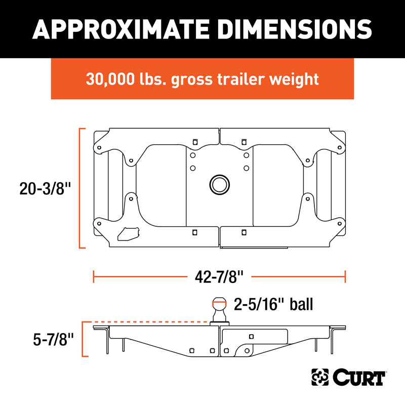CURT | OEM-Style Gooseneck Hitch - F-250 / F-350 2017-2022