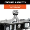 CURT | Over-Bed Folding Ball Gooseneck Hitch - Chevrolet / Dodge / Ford 2000-2019