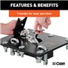 CURT | Over-Bed Folding Ball Gooseneck Hitch - Chevrolet / Dodge / Ford 2000-2019