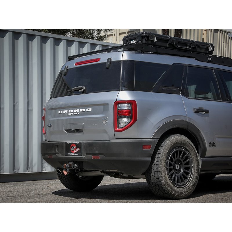 aFe Power | Vulcan Series 2-1/2 IN 304 Stainless Steel Axle-Back Exhaust System Polished - Bronco Sport 1.5T / 2.0T 2021-2023