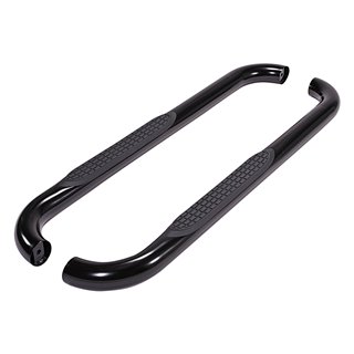 TrailFX | 3 Inch Round Bent Black Steel - Chevrolet / GMC 2007-2019