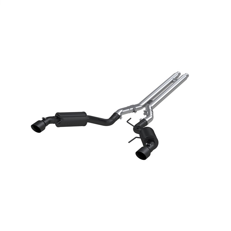 MBRP | Cat Back Dual Split STREET Version BLACK - Mustang 5.0L 2015-2017