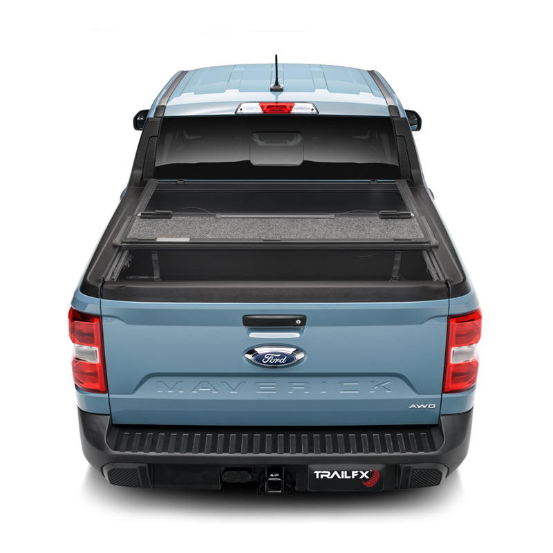 TrailFX | Hard Tri Fold Black Alum W/Carpet Panels - Maverick 2.0T / 2.5L 2022-2023
