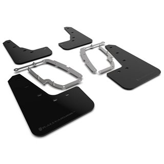 RallyArmor | UR Mud Flap Metallic Black Logo - Tesla Model 3 2017-2023