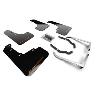 RallyArmor | Black Mud Flap Orange Logo - Subaru Crosstrek 2018-2023