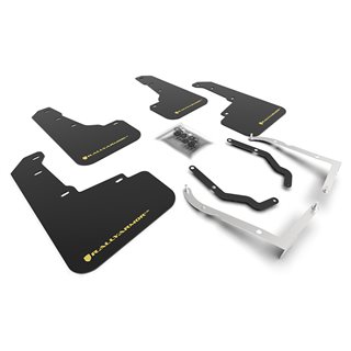 RallyArmor | Black Mud Flap Yellow Pearl Logo - Subaru Crosstrek 2018-2023