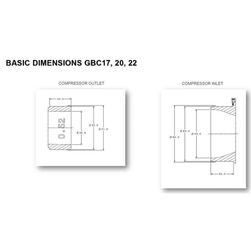 Garrett | GBC22-350 44mm Full Turbo - 0.59 A/R