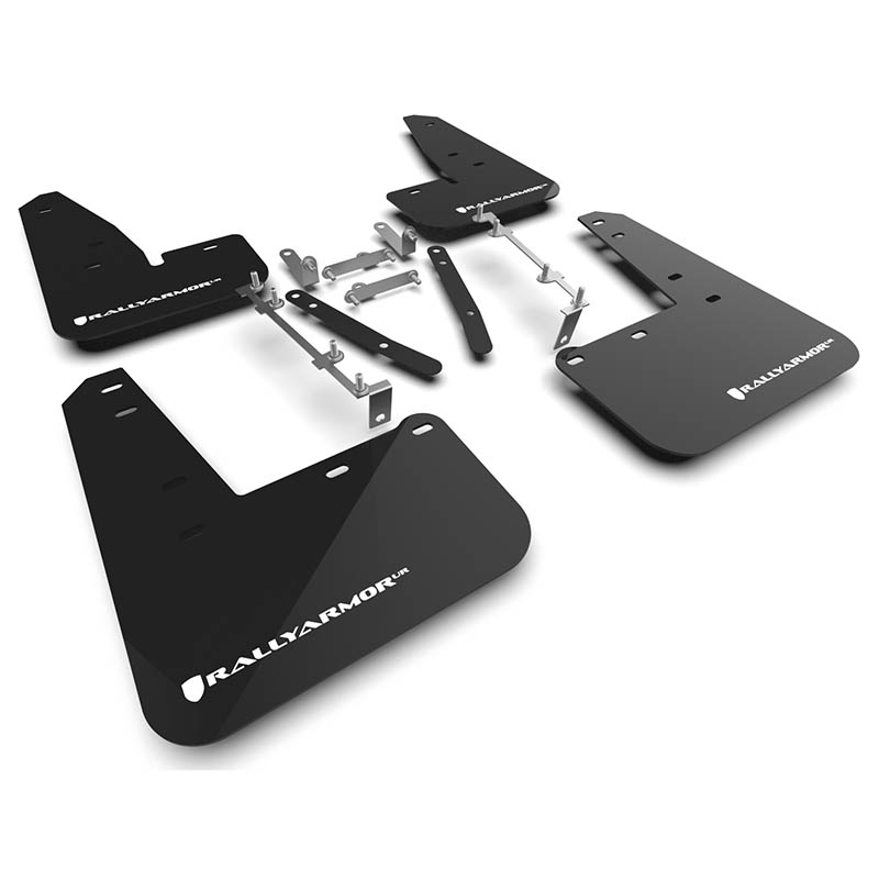 RallyArmor | Black UR Mud Flap White Logo - GR Corolla 2023-2024