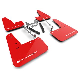 RallyArmor | Red UR Mud Flap White Logo - GR Corolla 2023-2024