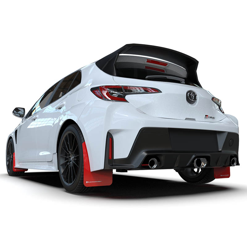 RallyArmor | Red UR Mud Flap White Logo - GR Corolla 2023-2024