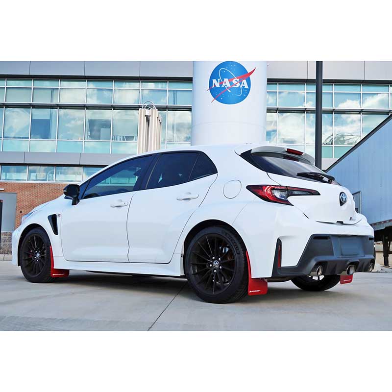 RallyArmor | Red UR Mud Flap White Logo - GR Corolla 2023-2024