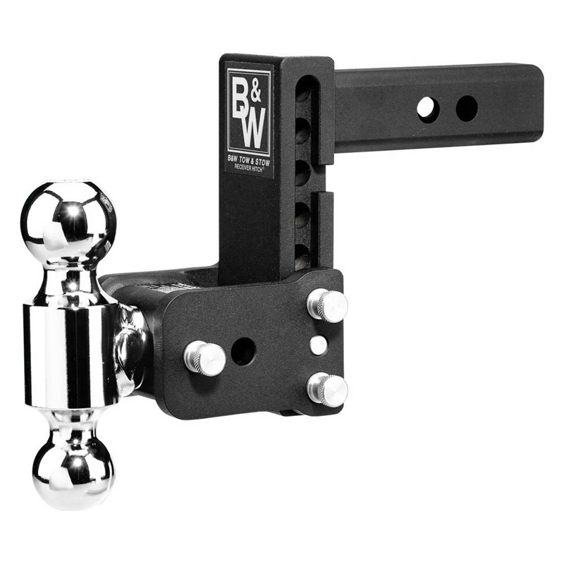 BW | TOW & STOW 2-BALL MOUNT 5" DROP, 5-1/2" RISE 10K, BLACK