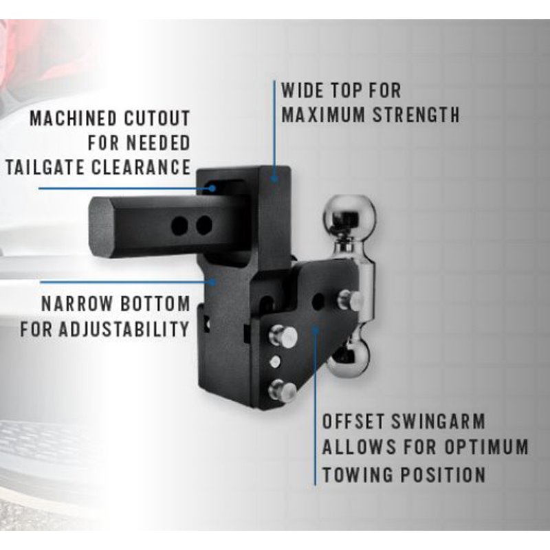 BW | TOW & STOW 3-BALL MOUNT MULTIPRO 2-1/2" RISE 3-1/2" DROP 10K