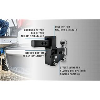 BW | TOW & STOW 2-BALL MOUNT MULTIPRO 4-1/2" RISE 5-1/2" DROP 10K
