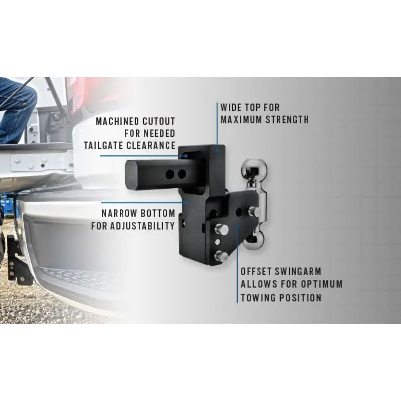 BW | TOW & STOW 2-BALL MOUNT MULTIPRO 4-1/2" RISE 5-1/2" DROP 10K
