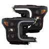 ANZO | Projector Headlights w/ Plank Style Switchback Black w/ Amber