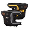 ANZO | Projector Headlights w/ Plank Style Switchback Black w/ Amber