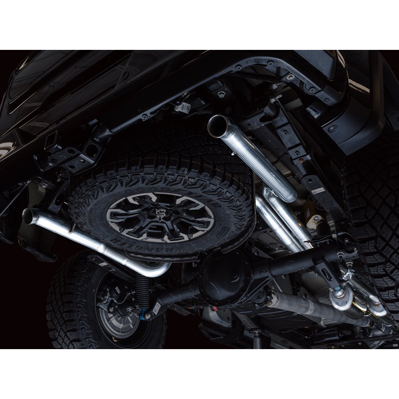 AWE Tuning | 0FG Catback Exhaust (Dual Bashguard, no tips) - Silverado 1500 / ZR2 6.2L 2022-2023