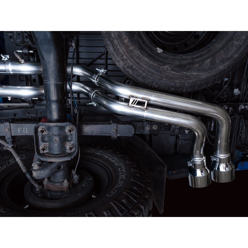 AWE Tuning | 0FG Exhaust with BashGuard (Dual Chrome Silver Tips) - Tacoma 3.5L 2016-2023