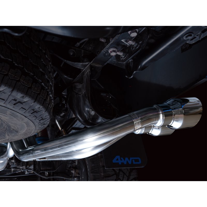 AWE Tuning | 0FG Exhaust with BashGuard (Dual Chrome Silver Tips) - Tacoma 3.5L 2016-2023