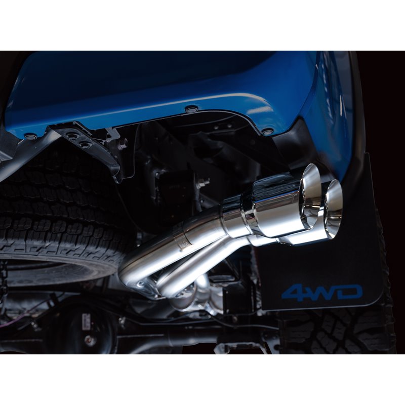 AWE Tuning | 0FG Exhaust with BashGuard (Dual Chrome Silver Tips) - Tacoma 3.5L 2016-2023