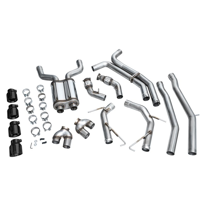 AWE Tuning | Track Edition Exhaust (Diamond Black Tips) - S6 / S7 Sportback 2.9T 2020-2023