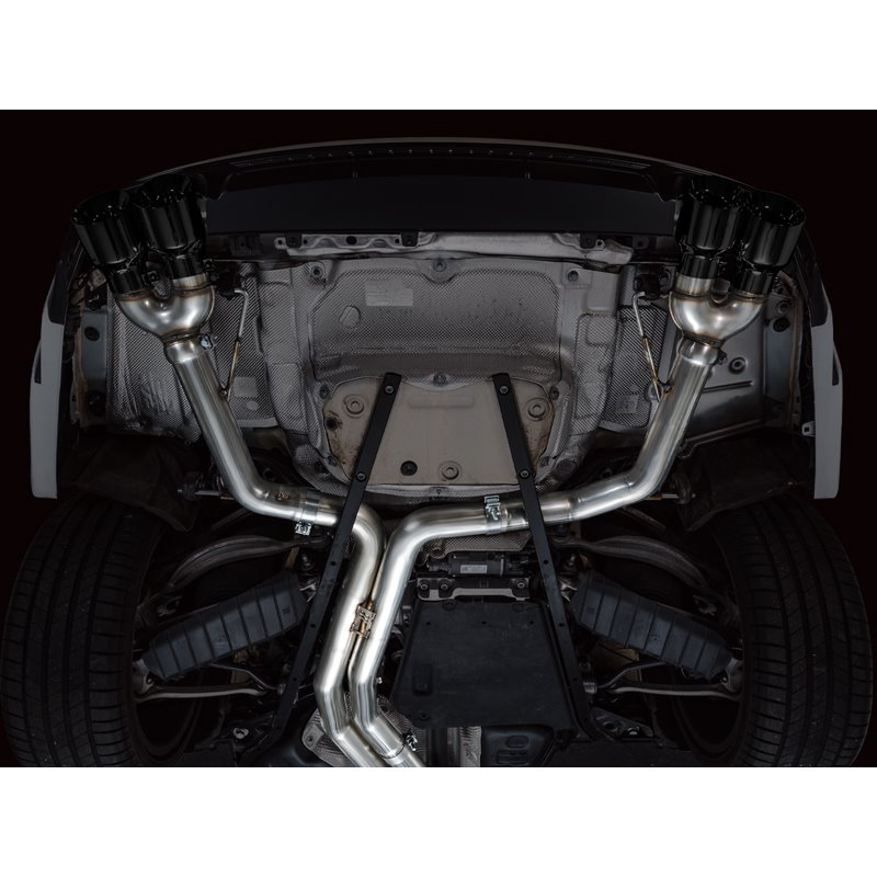AWE Tuning | Track Edition Exhaust (Diamond Black Tips) - S6 / S7 Sportback 2.9T 2020-2023