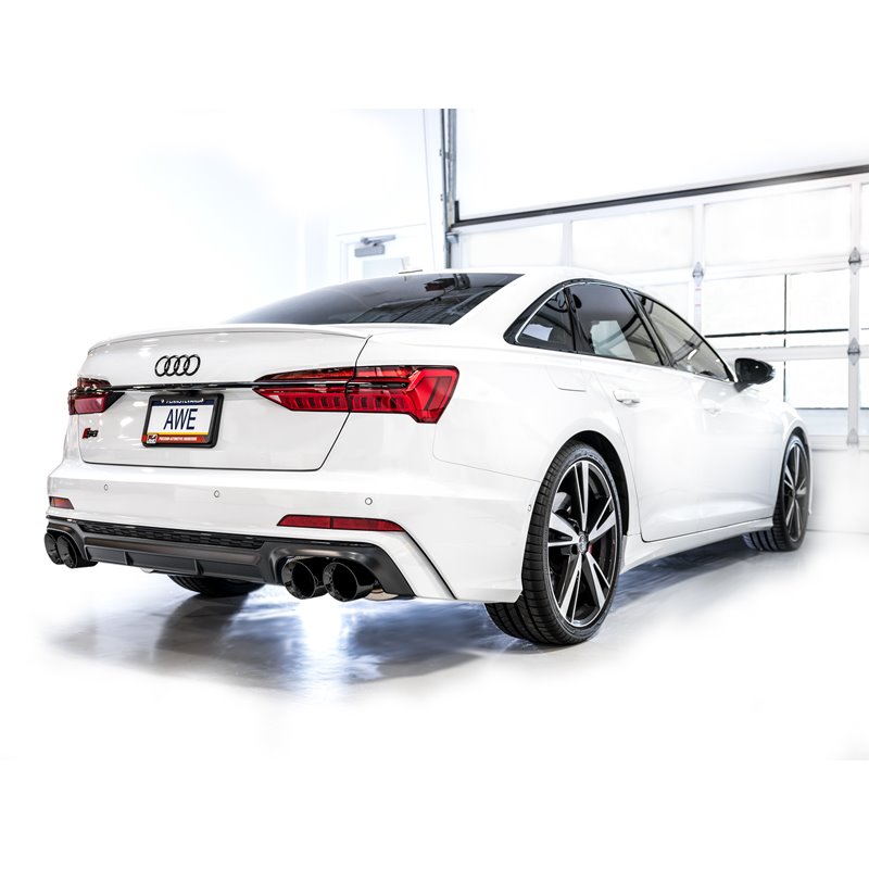 AWE Tuning | Track Edition Exhaust (Diamond Black Tips) - S6 / S7 Sportback 2.9T 2020-2023