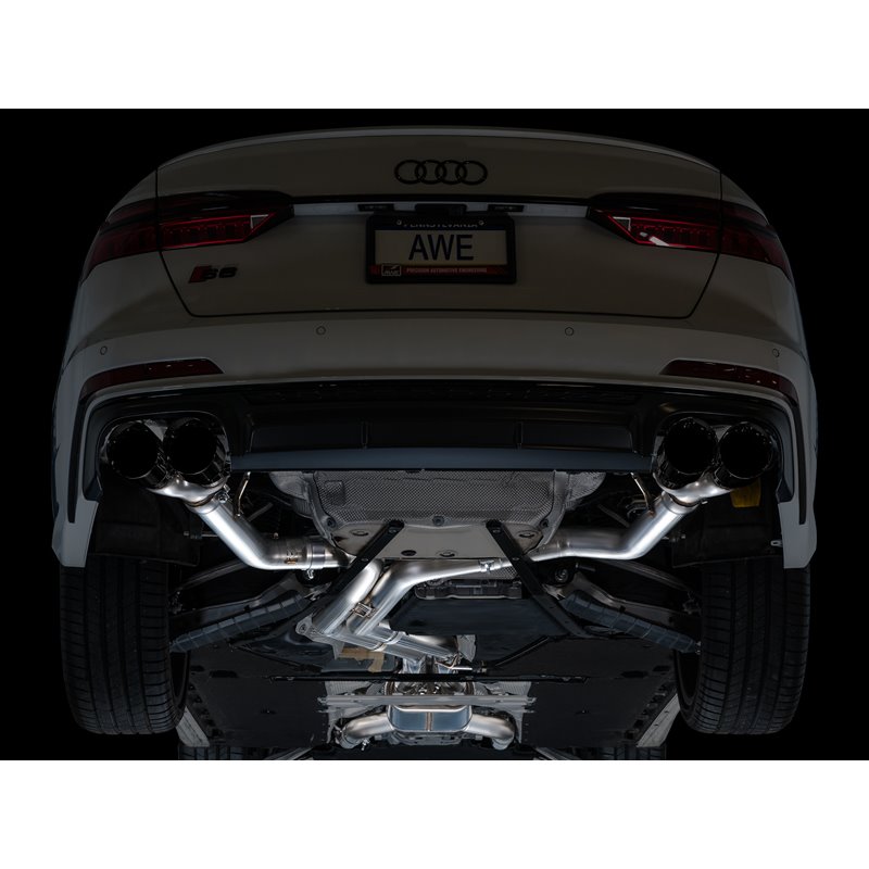 AWE Tuning | Track Edition Exhaust (Diamond Black Tips) - S6 / S7 Sportback 2.9T 2020-2023