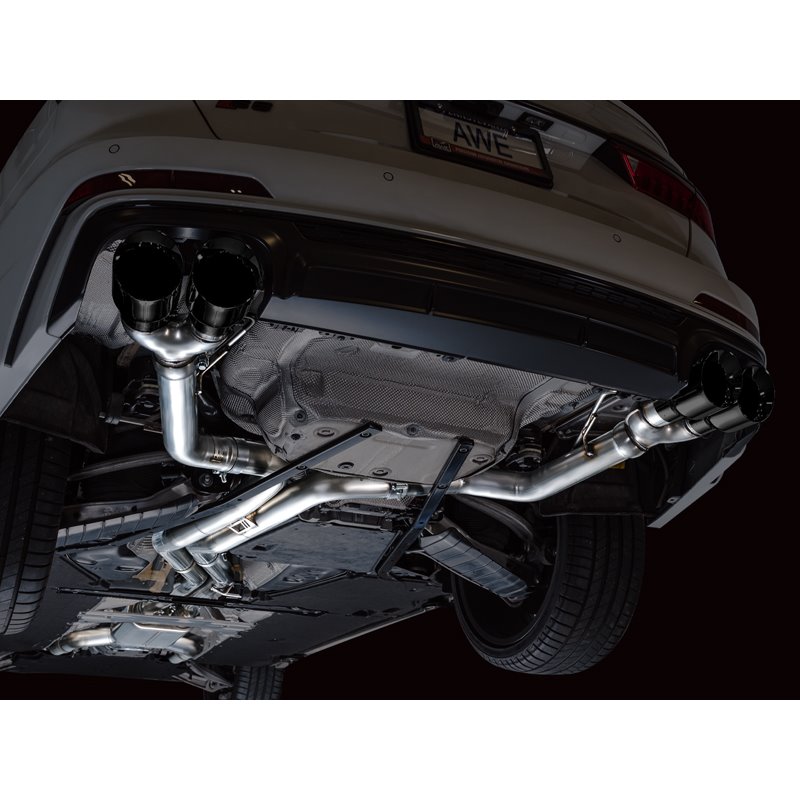 AWE Tuning | Track Edition Exhaust (Diamond Black Tips) - S6 / S7 Sportback 2.9T 2020-2023