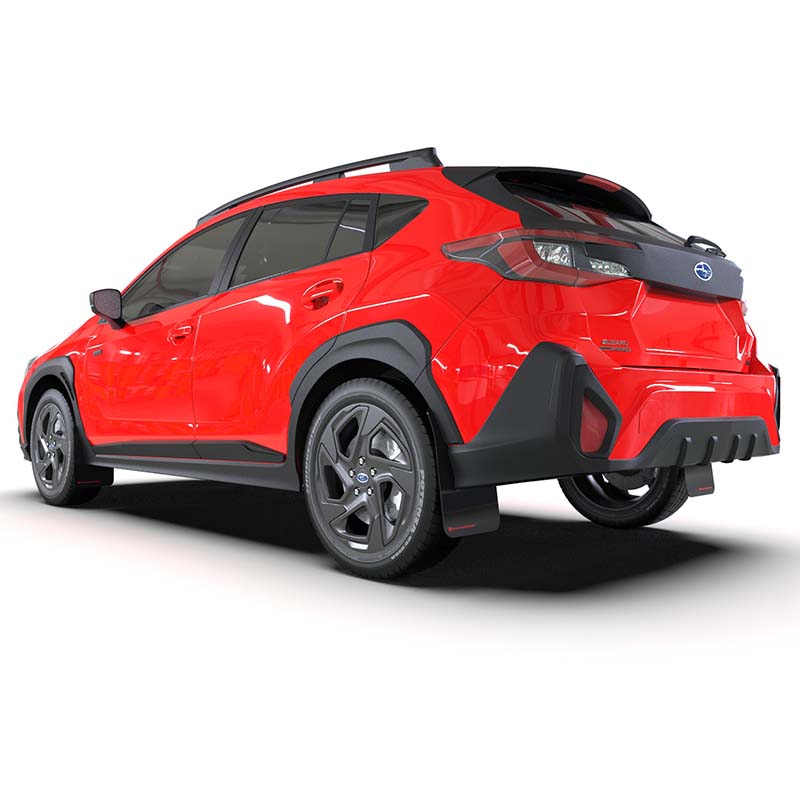 RallyArmor | Black UR Mud Flap Red Logo - Crosstrek 2024