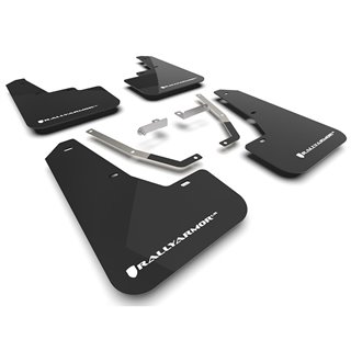 RallyArmor | Black UR Mud Flap White Logo - Crosstrek 2024