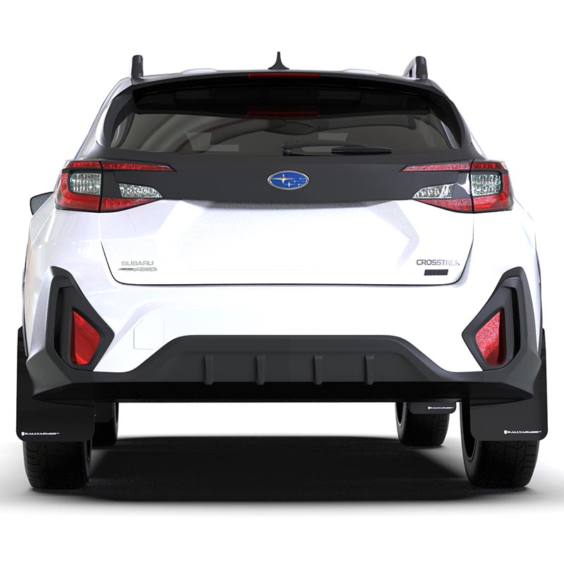 RallyArmor | Black UR Mud Flap White Logo - Crosstrek 2024
