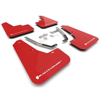 RallyArmor | Red UR Mud Flap White Logo - Crosstrek 2024