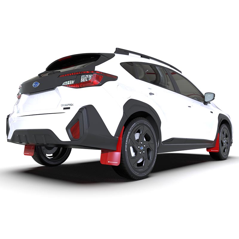 RallyArmor | Red UR Mud Flap White Logo - Crosstrek 2024