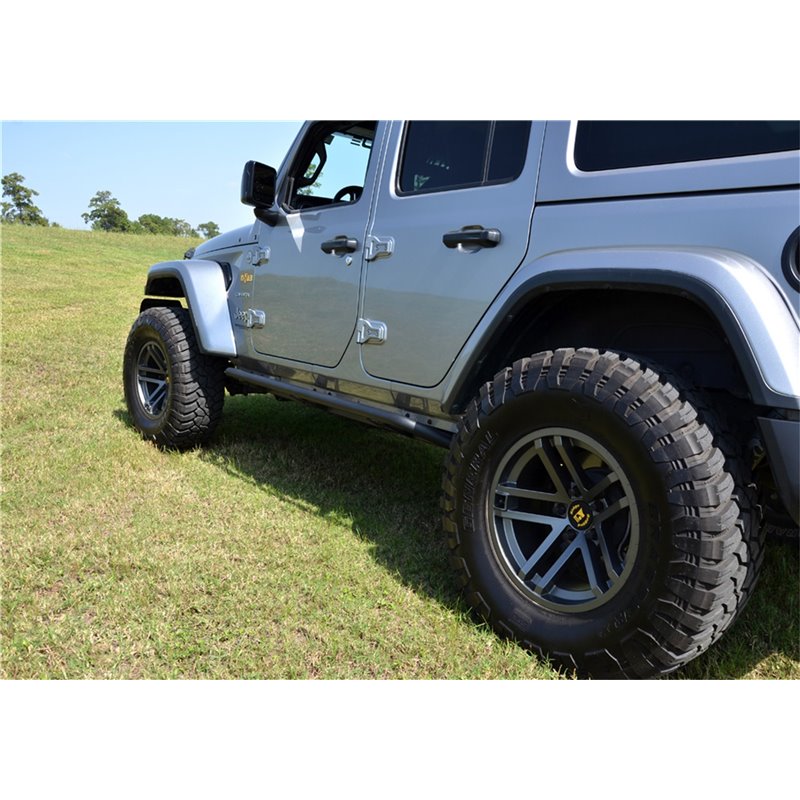 N-FAB | TrailSlider-Cab Len (2 Steps)-07-17 Wrangler JK 4Dr-TX Blk - Wrangler (JK) 3.6L / 3.8L 2007-2017
