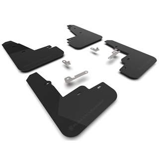 RallyArmor | Black UR Mud Flap Metallic Black Logo - Mustang Mach-E & GT 2021-2024