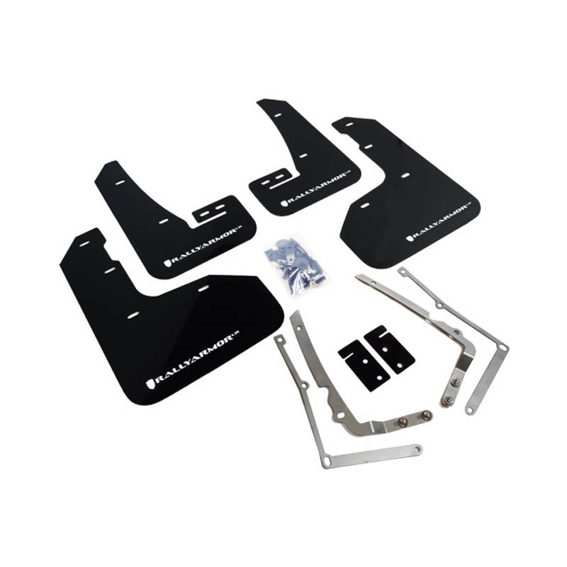 RallyArmor | Mud Flaps White Logo - MK7 VW Golf R 2015-2017.5
