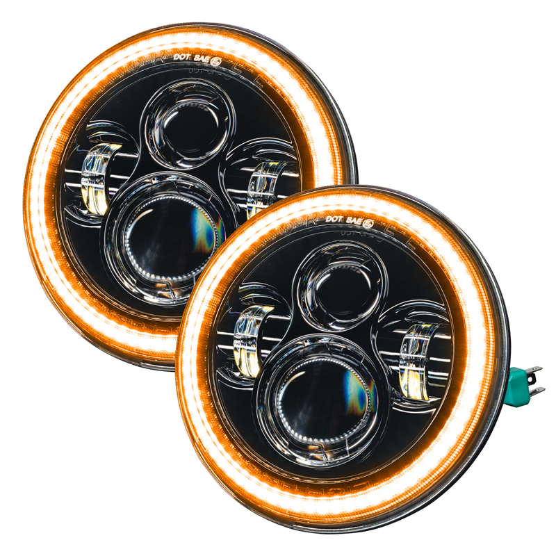 Oracle | Switchback LED Halo Headlights, Amber/White - Wrangler (JK) 3.6L / 3.8L 2007-2018
